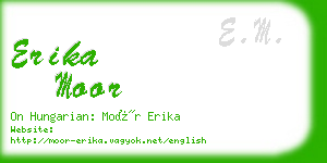 erika moor business card